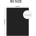 thumbnail image 2 of Lined Spiral Notebook B5 Black Journal 7.48'' X 10.18''-4 Pack 7mm College Ruled Hardcover Notebooks 160 Pages 100GSM Thick Paper for Note Taking School Office Supplies, 2 of 7