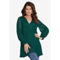 thumbnail image 2 of Roaman's Women's Plus Size Lace & Georgette Swing Tunic, 2 of 4