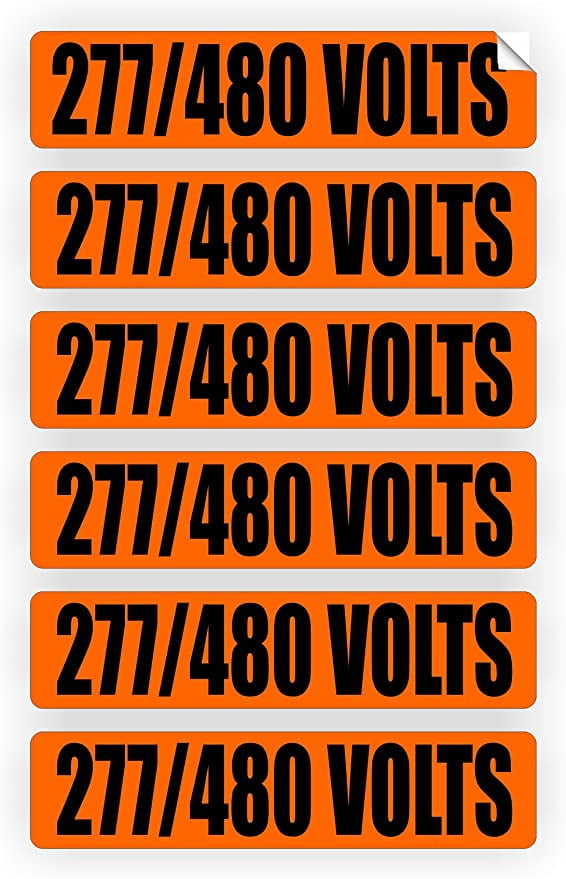 9 x 230 volts warning electrical stickers labels 49 x 25mm FREE P&P 