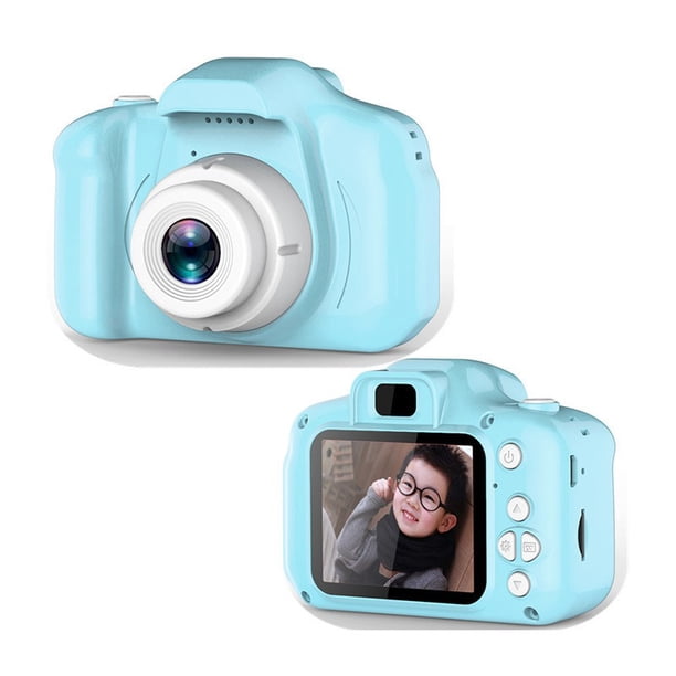 Mejora la cámara selfie para niños, regalos de cumpleaños de Navidad para niños de 3 a 9 años, cámaras de vídeo digitales HD para niños pequeños, juguete portátil azul