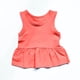 thumbnail image 4 of Vestido de verano para niña con camiseta y falda elástica de cuello redondo en colores pastel. Bonita y clásica camiseta de algodón para niña., 4 of 4