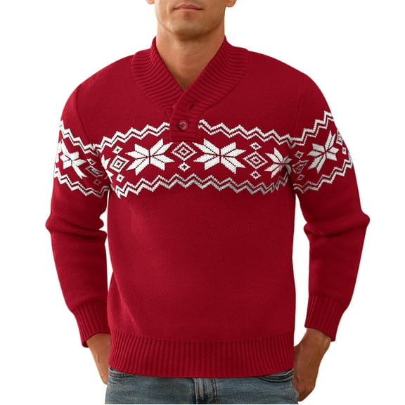 Iceglad Men's Casual Christmas Sweater Slim Fit Xmas Pullover Knitwear Holiday Knit