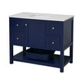 thumbnail image 2 of Lakeshore 42" Bathroom Vanity with Royal Blue Cabinet and Engineered White Top, 2 of 6