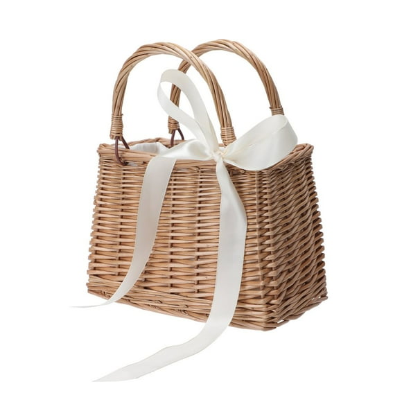 Basket Woven Handbag Rattan Purse Wicker Handbag Basket Small Wicker
Baskets Seagrass Flower Beach Bag Purses Straw Bags