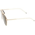 thumbnail image 3 of sunglassLA Unisex Oversize Metal Double Nose Bridge Ultra Slim Temple Super Flat Lens Aviator Sunglasses 57mm (Gold-Tortoise / Brown) - 57mm, 3 of 4