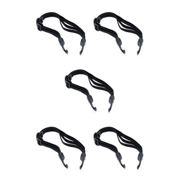 Toystoory cuerda de casco ajustable cuerda elástica universal correa fija de alta resistencia cordón flexible con ganchos motocicleta negro / Type2 NO2