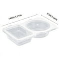 thumbnail image 3 of cpengpj Clearance 50pc Double Compartment Condiment Container Double Condiment Lids Compartment Snack Containers Double Compartment Snack Containers, 3 of 3