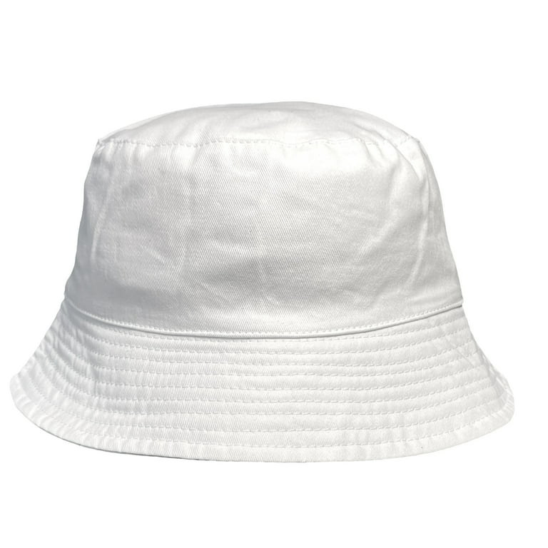 Hello Hobby Customizable Bucket Hat for Men & Women, Solid White