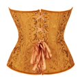 thumbnail image 4 of Women Jacquard Dress Bustier Corset Body Shaper Tummy Control Chest Binding Shapewear Waist Girdle Gold S, 4 of 4