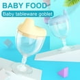thumbnail image 4 of Cinvoph Baby Sippy Cup, Baby Stemware with Bottle Tall Glass Spill Proof Plastic Stemware, Yellow Plastic Cups, 4 of 4