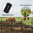 thumbnail image 4 of Miniyam 10 Piece Garden Fence Post Set, 4-ft Heavy-Duty U-Shaped Metal Posts for Wire Mesh Fences, No-Dig Temporary Fence Posts, Black, 4 of 6