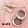 thumbnail image 4 of Silicone Wedding Rings for Women by Rinfit - Metal Infinity - Black with Silver Icon - Designed Silicon Rubber Wedding Bands. Comfortable & Durable Wedding Band Replacement - Size 7, 4 of 7