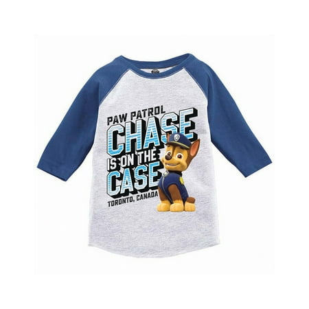 

Paw Patrol Chase Is On the Case Toddler Raglan Long Sleeve Shirts - 3T 4T 5T - Toronto Canada Paw Patrol Tee