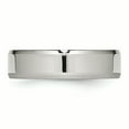 thumbnail image 3 of Stainless Steel Beveled Edge 6mm Polished Band Ring 8.5 Size, 3 of 6