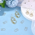 thumbnail image 4 of 200pcs Brass Hoop Earring Findings Kidney Ear Wire Long-Lasting Plated Real 18K golden Plated 19x9x4mm Pin: 0.7mm, 4 of 9