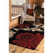 United Weavers Plaza Gianna Area Rug, Floral Pattern, Red, 5'3" x 7'2"