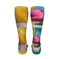 thumbnail image 6 of Kdxio Bright Pink Chair Funny Silky Novelty Funky Long Knee High Socks Soft 3D Print Cosplay Crazy Stockings for Men Women, 6 of 8