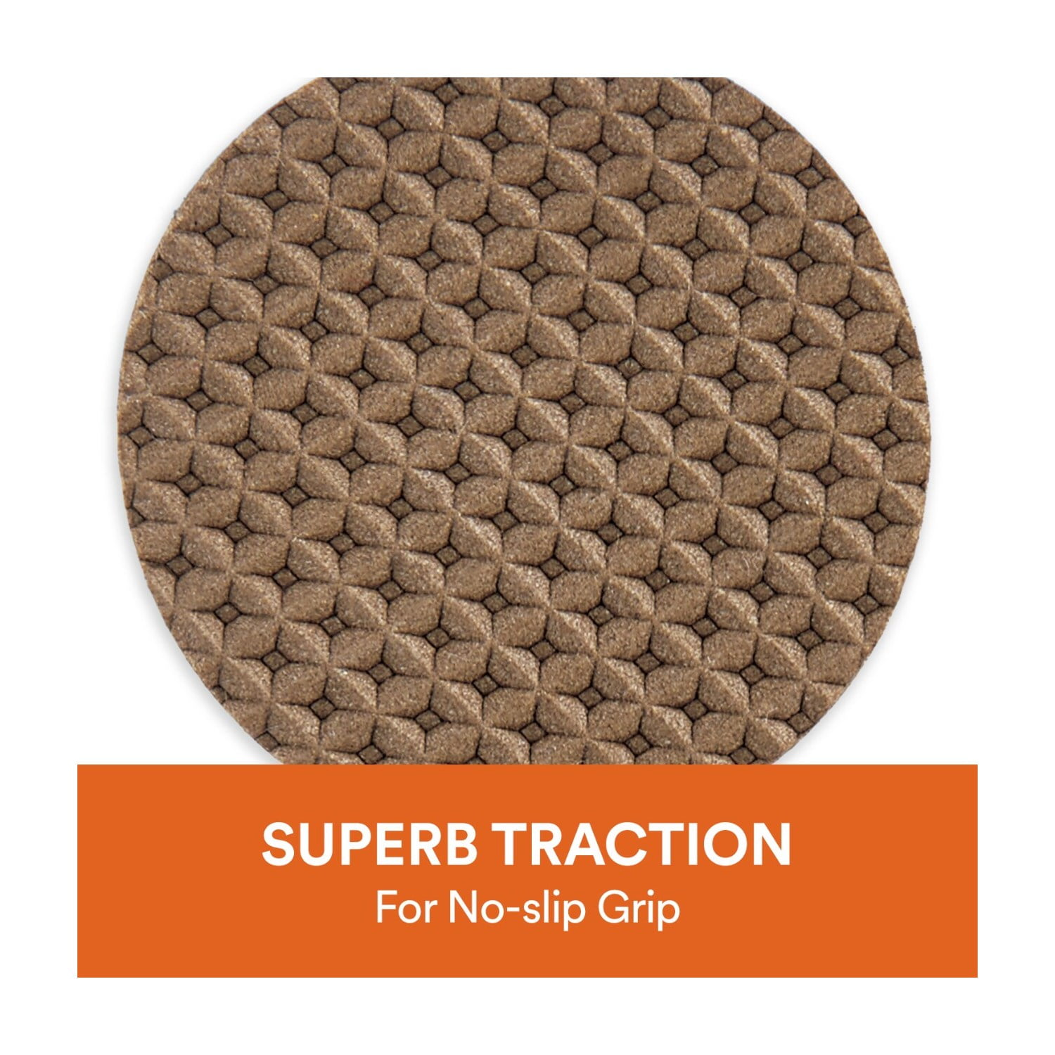 (6 pack) Scotch Furniture Pads, No Slip Floor Protection, Brown, 1.5 in., 8 Circle Grippers