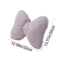 thumbnail image 3 of Soft Bowknot Throw Pillow Bow Shaped Pillow Novelty Plush Lumbar & Sofa Car Cushion Bed Sofa Couch Holiday Car Decor in 3 Colors (Purple, Pink, Black), 13.77x12.59 inch 13.77x12.59inch, 3 of 7