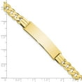 thumbnail image 4 of Primal Gold 10 Karat Yellow Gold Flat Curb Link ID Bracelet, 4 of 5