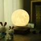 thumbnail image 2 of Lámpara de luna levitante que flota y gira libremente en el aire con base de madera de lujo y LED de impresión 3d - Base de color claro AU Kuyhfg Bienvenido a Kuyhfg, 2 of 5