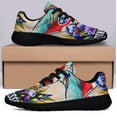 thumbnail image 3 of Tennessee Mocking Bird Iris Flower Shoes Sneakers for Women Men Black Size 6, 3 of 7