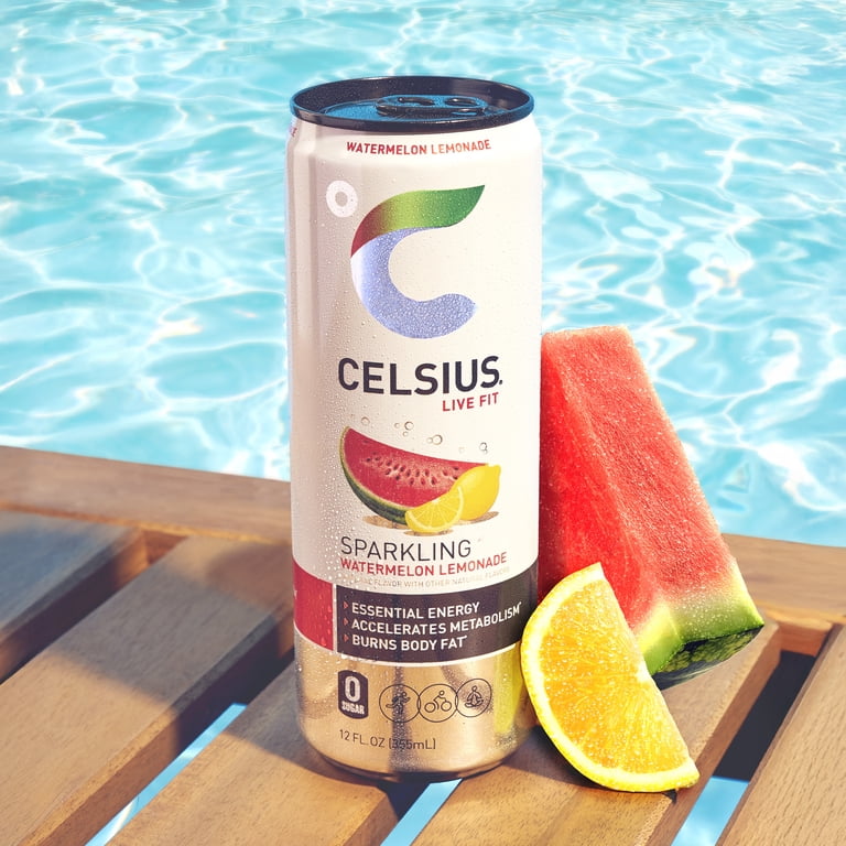 CELSIUS Sparkling Watermelon Lemonade, 12 fl oz, 12 Pack photo 2