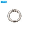 thumbnail image 3 of Uxcell 20mm Spring O Ring Round Snap Clip, Circle Trigger Keyrings Buckle Small Clamp Clasp Silver Tone 5 Pcs, 3 of 6