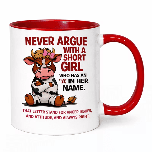 11 oz Ceramic Coffee Mug with Cow Design
