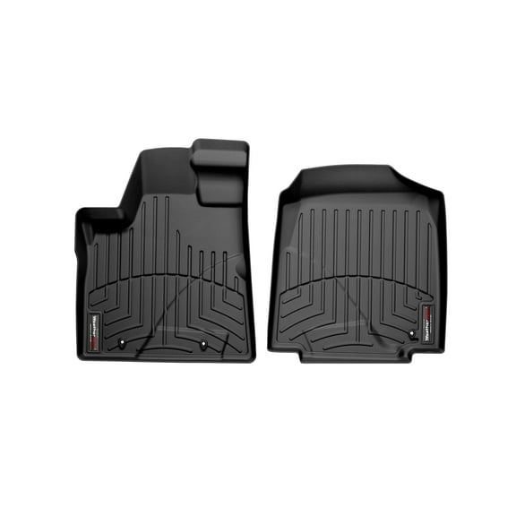 WeatherTech Custom Fit FloorLiners compatible with 2006-2008 Honda Pilot - 1st Row (Driver & Passenger), Black