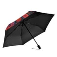 thumbnail image 2 of FORMRS Travel Umbrella Folding Auto Open Close Windproof Rain UV Protection, Purple Flowers, 2 of 8