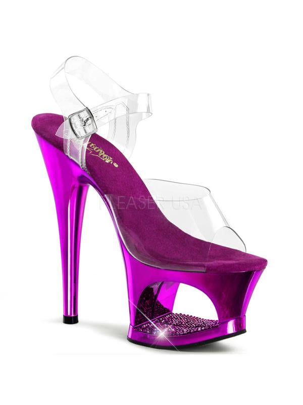 MOON708DMCH/C/PP Pleaser Platforms Exotic Dancing 7"-7 1/2" Heel Shoes Size:9 MOON708DMCH/C/PP Pleaser Platforms Exotic Dancing 7"-7 1/2" Heel Shoes Size:9