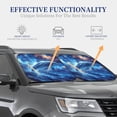 thumbnail image 3 of Kdxio Beautiful Ocean Dolphin Print 2-Piece Sun Shade Front Windshield - Foldable Car Front Window Sunshades for Most Sedans SUV Truck, 3 of 6