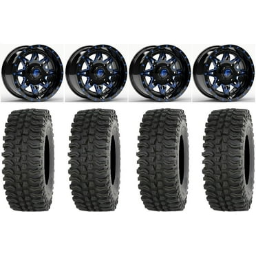 Fuel Lethal Blue 15" Wheels 32" BDC Tires Can-Am Commander Maverick Renegade Outlander Defender