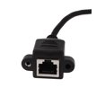 thumbnail image 2 of 1m 3.3ft RJ45 Male to Female Screw Panel Mount Ethernet Network Extension Cable, 2 of 3