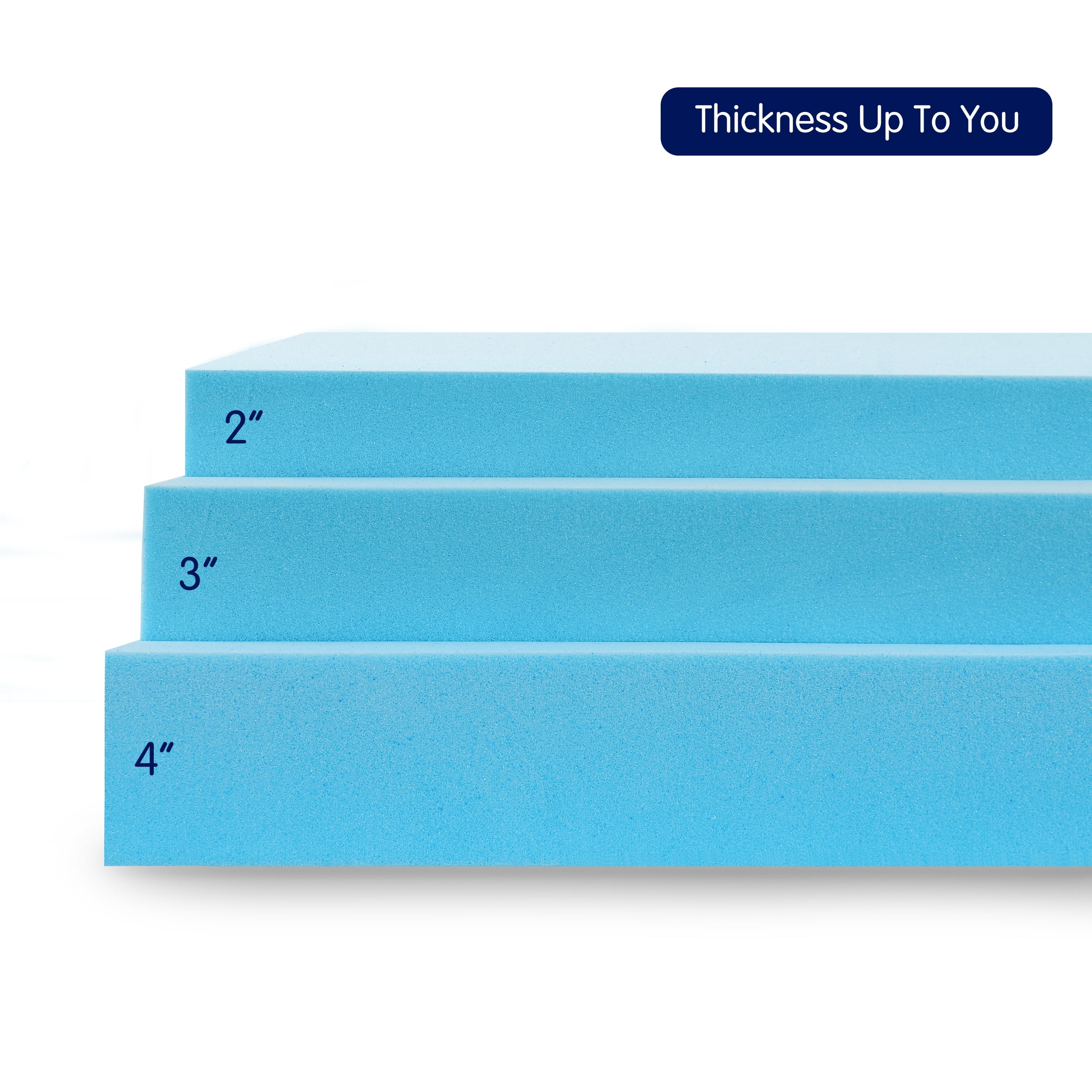 Memory Foam Mattress Topper - Cooling Gel Infused 2, 3, or 4 Inch Thick Foam Topper, Pressure Relief, CertiPUR-US Certified（2 Inch, Twin)