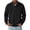 Black, variant on Liuinsasek Men's Stand-Up Collar Pullover Sweatshirt Button Semi-open Top Solid Color Casual Basic Versatile Clothes for Winter