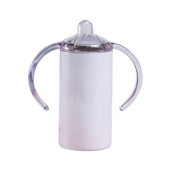 Double Wall Vacuum Insulated 12oz Baby Sippy Tumbler with Nonslip Bottom Stainless Steel Construction for Secure Drinking