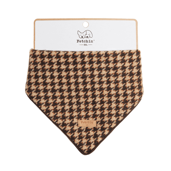 Houndstooth Large Polyester Dog Bandana by Fetchin' Co