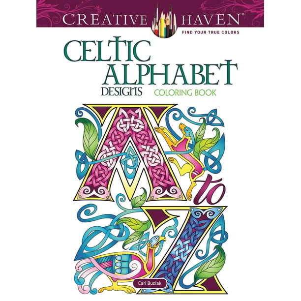 Dover Publications Celtic Alphabet Designs Adult Coloring ...