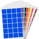 thumbnail image 1 of Etiquetas Adhesivas Cuadradas De Codificación De Colores De 1" - Paquete De 10 Colores De 1200, 1 of 5