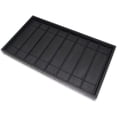 thumbnail image 7 of NicePackaging 8 Section Black Leatherette Sorting Tray with Free-standing Black Plastic Display Tray For Sales / Showcase / Home / Store Use - 14.75" x 8.25" x 1", 7 of 7
