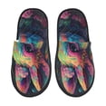 thumbnail image 1 of Lukts Colorful Patterned Rabbit for Autumn and Winter Cotton Slippers, EVA Wear-resistant and Non-slip Indoor and Outdoor Home Slippers-Medium, 1 of 8