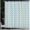 thumbnail image 3 of Ambesonne Hydrangea Shower Curtain, Flowers Leaves Spring Art, 69"Wx75"L, Pale Sky Blue Dust Khaki, 3 of 4