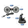 thumbnail image 3 of YFTDEF Suction Cup Car Fan, Double Head, USB Powered, 3-Speed, 360 Degree Rotation, Low Noise, Portable Cooling Fan for Automotive, Office, Home Use, Travel, Camping, 3 of 4