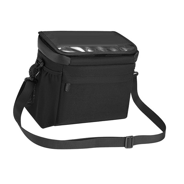 Bolsa aislante para manillar de bicicleta, cesta frontal para bicicleta con correa para hombro, 6 l, soporte para cuadro delantero de ciclismo para