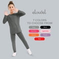 thumbnail image 6 of Elowel Thermal Underwear Set for Girls Kids Thermals Base Layer Large Gray, 6 of 7