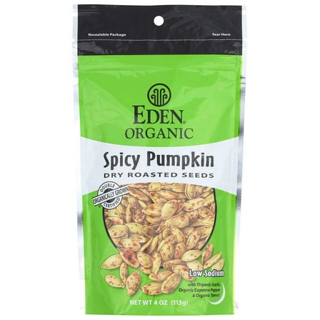 Eden Foods Organic Tamari Dry Roasted Spicy Pumpkin Seed, 4 Ounce -- 15 per case.