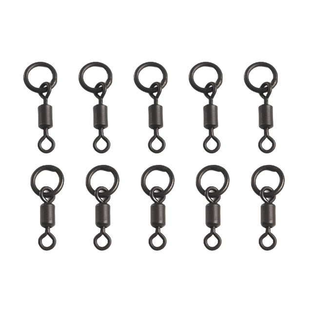20Pcs Carp Fishing Terminal Snap Swivels for Chod Rig Link with Solid Ring 7#