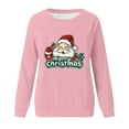 thumbnail image 4 of Women's Christmas Long Sleeve Sweatshirts Featuring Festive Patterns Round Neck and Loose Fit, 4 of 4